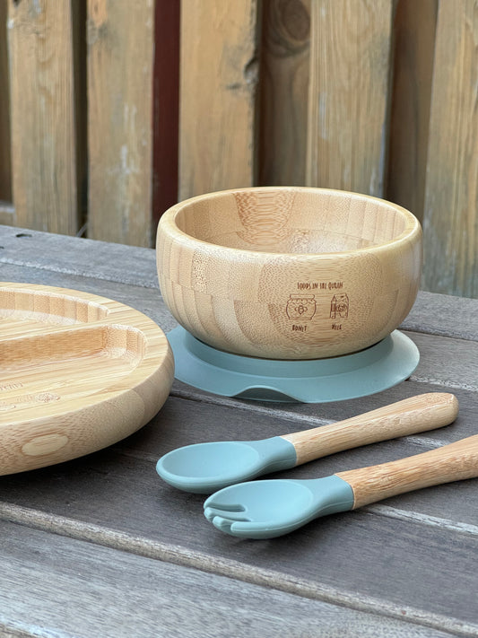 Bamboo Suction Kids Dinnerware Set - Food in the Quran Edition